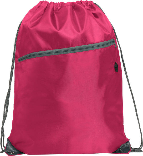 Zaino Ninfa in Corda RPET 210D – Tasca Esterna Imbottita con Zip – Personalizzabile con Logo