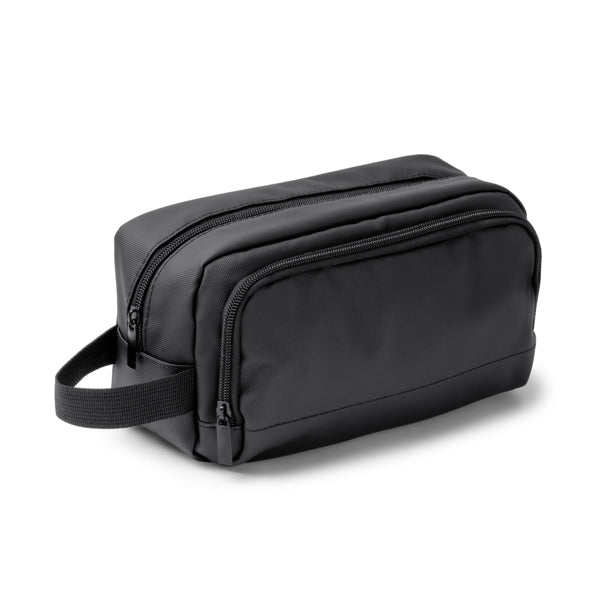 Borsa da Toilette in Pelle PU – Doppio Scomparto con Zip e Impugnatura per il Trasporto