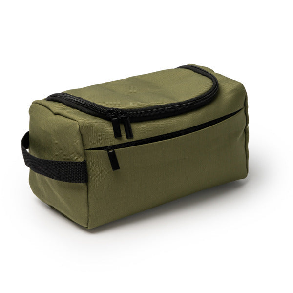 Necessaire in RPET 600D – Tasca Interna Mesh, Zip Invisibile Frontale e Manico Laterale