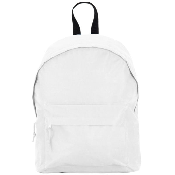 Zaino Basic in Tessuto Resistente – Doppia Cinghia, Maniglia a Contrasto e Tasche con Zip