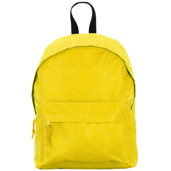 Zaino Basic in Tessuto Resistente – Doppia Cinghia, Maniglia a Contrasto e Tasche con Zip