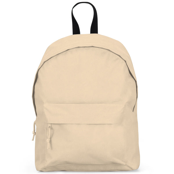 Zaino Basic in Tessuto Resistente – Doppia Cinghia, Maniglia a Contrasto e Tasche con Zip