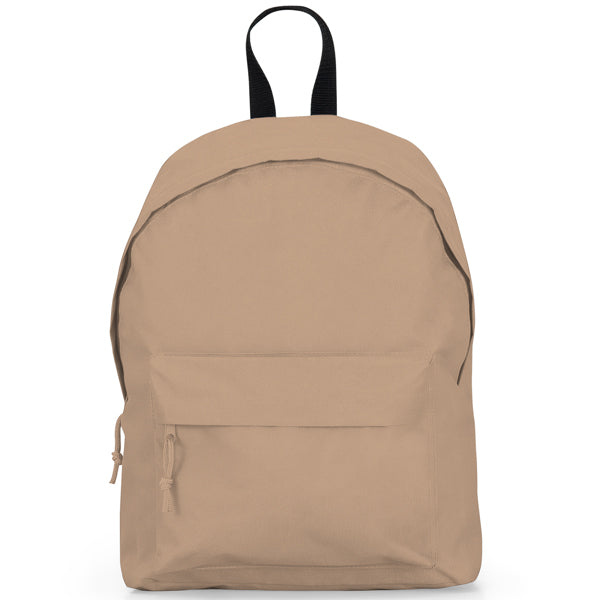 Zaino Basic in Tessuto Resistente – Doppia Cinghia, Maniglia a Contrasto e Tasche con Zip