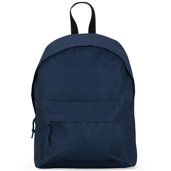 Zaino Basic in Tessuto Resistente – Doppia Cinghia, Maniglia a Contrasto e Tasche con Zip