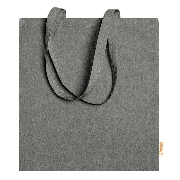 Rivoli - Shopper in Cotone Riciclato 120g/m² Marmorizzata 38x42cm – Manici Lunghi 70cm – Stampa Ambo i Lati Inclusa