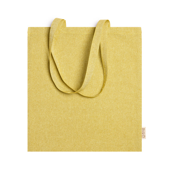 Shopper in Cotone Riciclato – 120 g/m², Finitura Marmorizzata e Manici Lunghi 70 cm