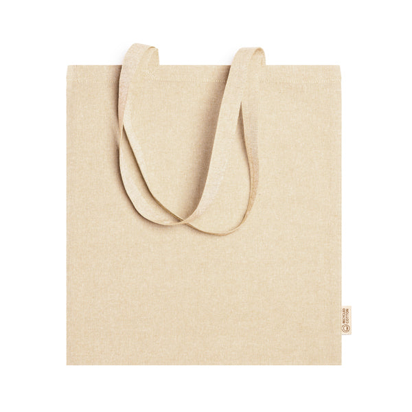 Shopper in Cotone Riciclato – 120 g/m², Finitura Marmorizzata e Manici Lunghi 70 cm