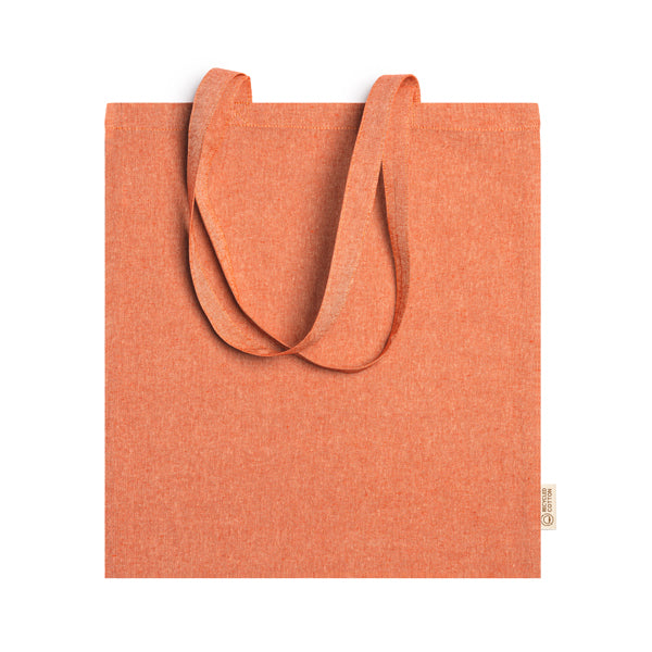 Shopper in Cotone Riciclato – 120 g/m², Finitura Marmorizzata e Manici Lunghi 70 cm
