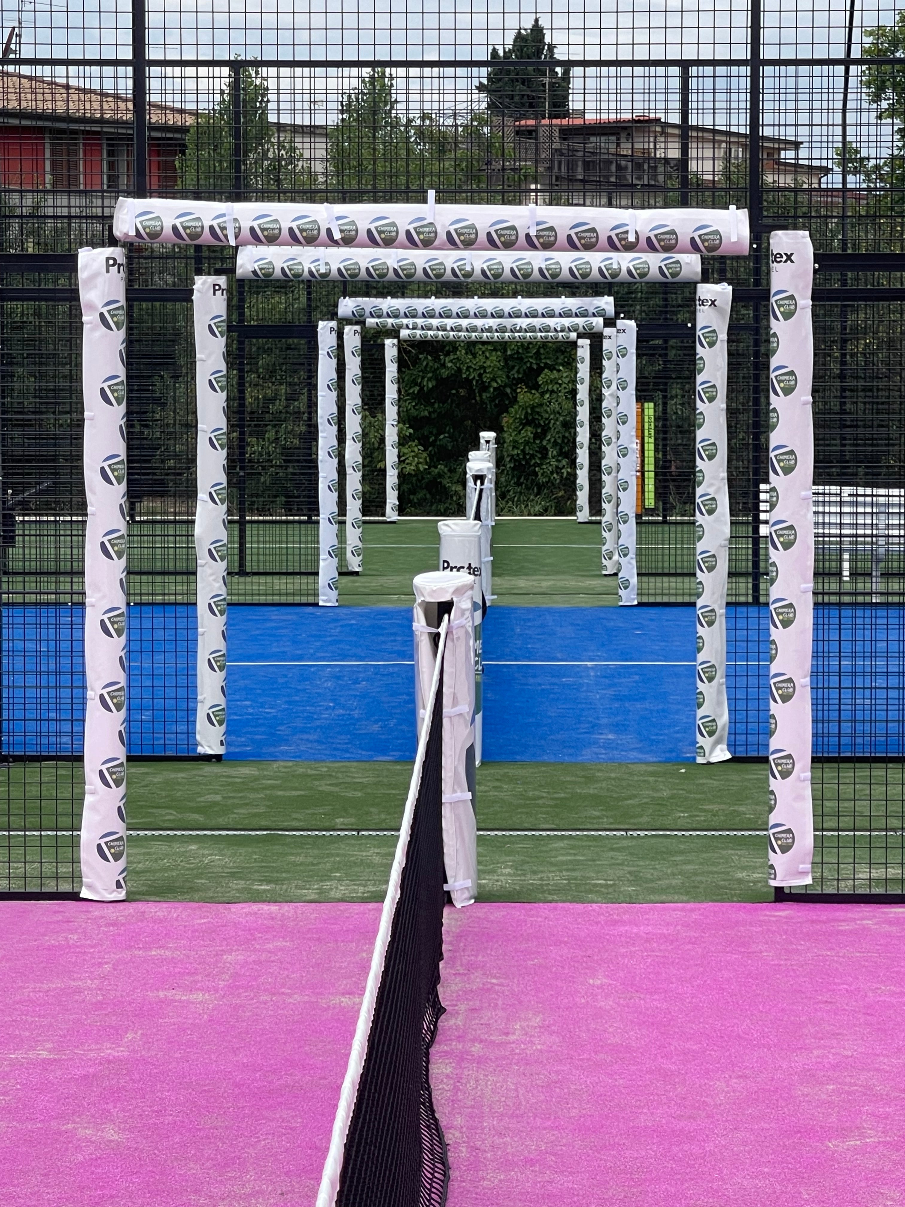 Padel Court Protection Kit with Sponsor Pockets - 8 Customizable Protections