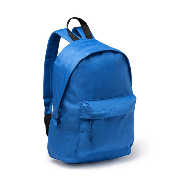 Zaino Basic in Tessuto Resistente – Doppia Cinghia, Maniglia a Contrasto e Tasche con Zip