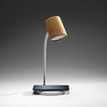 Lampada da Tavolo in Sughero con Caricatore Wireless 10W e Speaker 3W
