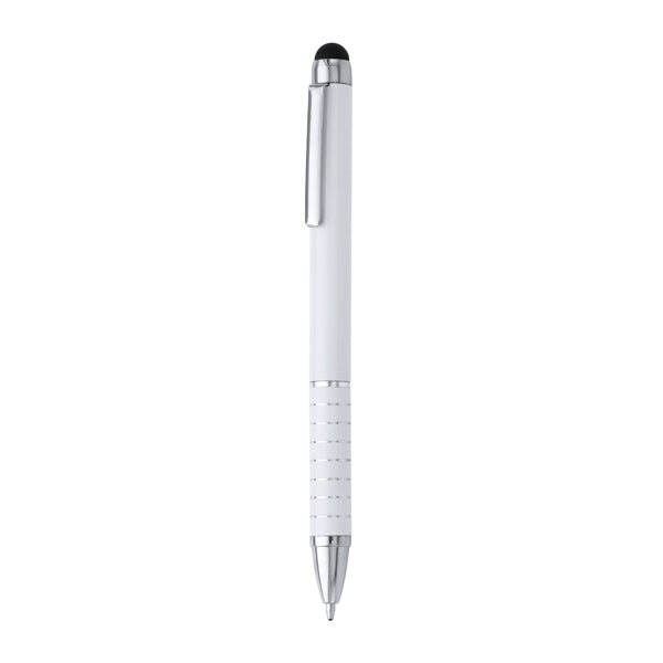 Penna a Sfera a Torsione in Alluminio con Pennino Touchscreen in Silicone | Inchiostro Blu