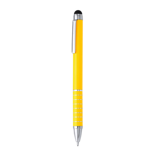 Penna a Sfera a Torsione in Alluminio con Pennino Touchscreen in Silicone | Inchiostro Blu