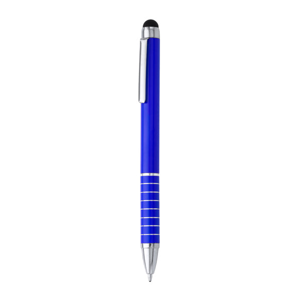 Penna a Sfera a Torsione in Alluminio con Pennino Touchscreen in Silicone | Inchiostro Blu