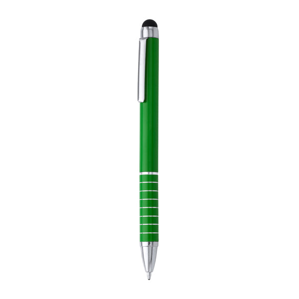 Penna a Sfera a Torsione in Alluminio con Pennino Touchscreen in Silicone | Inchiostro Blu