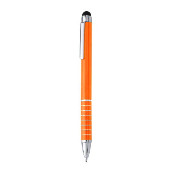 Penna a Sfera a Torsione in Alluminio con Pennino Touchscreen in Silicone | Inchiostro Blu