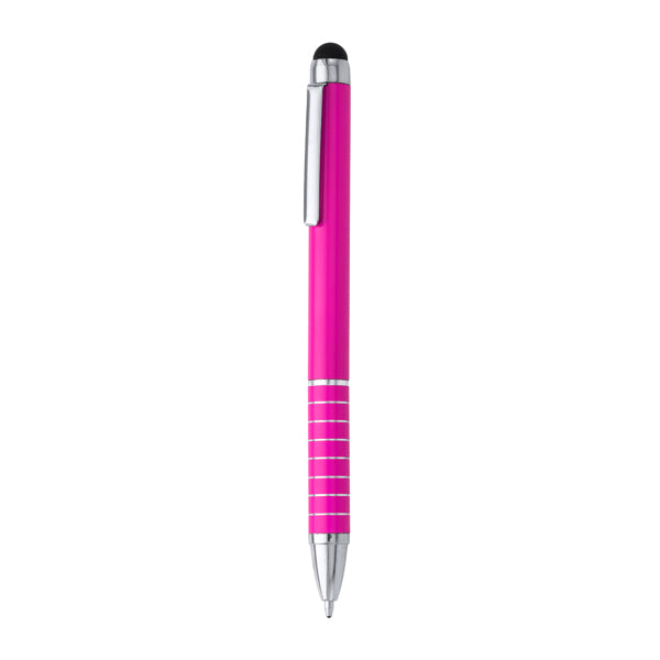 Penna a Sfera a Torsione in Alluminio con Pennino Touchscreen in Silicone | Inchiostro Blu