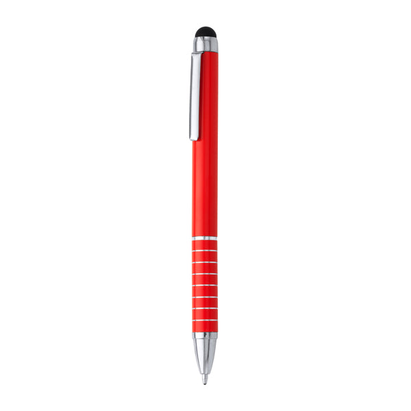 Penna a Sfera a Torsione in Alluminio con Pennino Touchscreen in Silicone | Inchiostro Blu