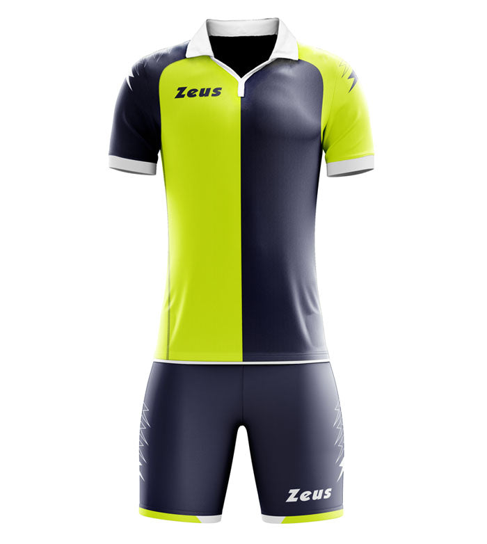 Zeus Kit Gryfon | Completo Calcio Slim Fit con Colletto a Rib e Scollo a V