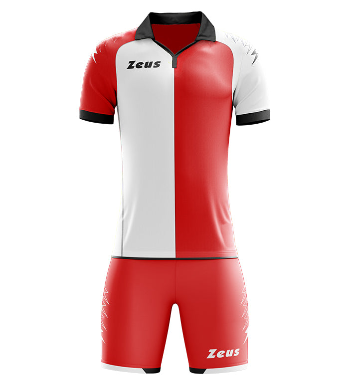 Zeus Kit Gryfon | Completo Calcio Slim Fit con Colletto a Rib e Scollo a V