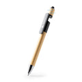 Penna a Sfera in Bambù con Spinner Antistress, Puntatore Touch e Supporto Smartphone