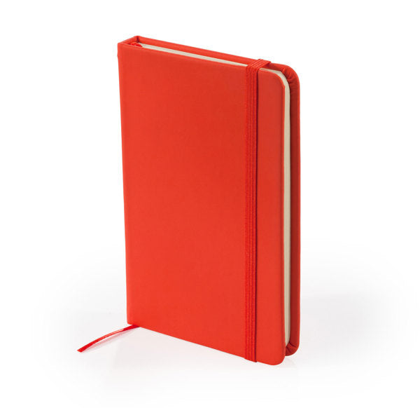 Blocco note Coral formato A6 con copertina rigida in similpelle.
