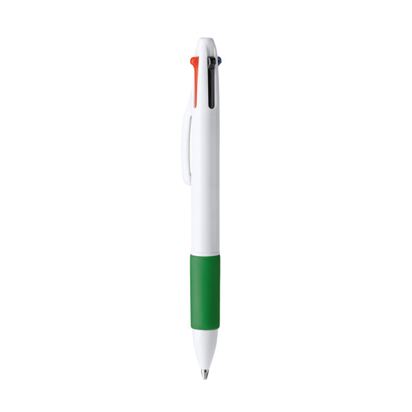 4-colour retractable ballpoint pen - ABS barrel with soft coloured grip