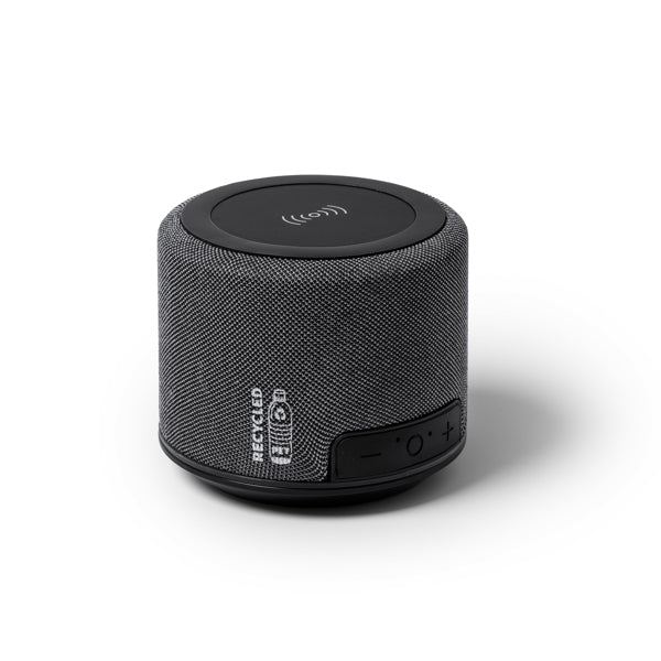 Cassa Wireless in Tessuto RPET 3W | Ricarica Wireless 5W e USB-C