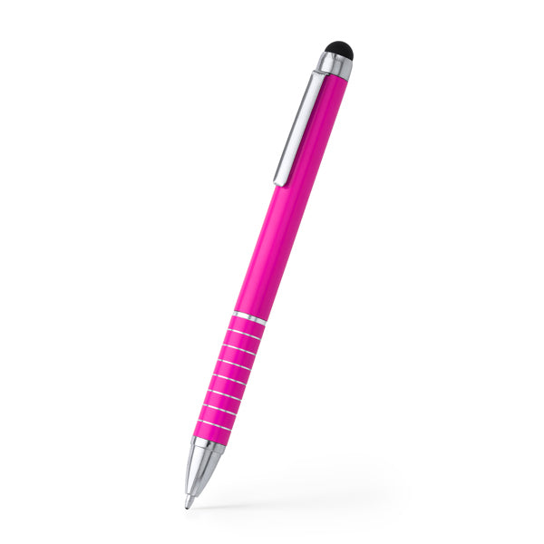 Penna a Sfera a Torsione in Alluminio con Pennino Touchscreen in Silicone | Inchiostro Blu