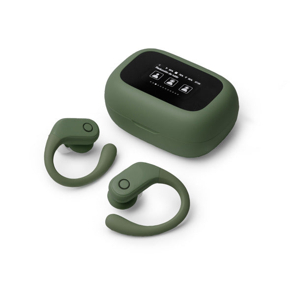 Auricolari Wireless Ergonomici con Custodia Touch Screen | Display 9 Lingue