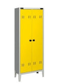 Armadietto Spogliatoio 2 Posti con Serratura - Lamiera RAL 7038 - 180x70x35 cm