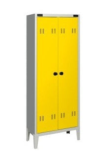 Armadietto Spogliatoio 2 Posti con Serratura - Lamiera RAL 7038 - 180x70x35 cm