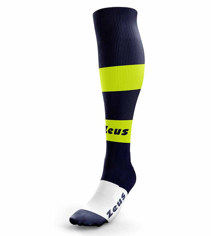 Calza Zeus Parma – Calza Sportiva Alta con Bande Colorate e Logo