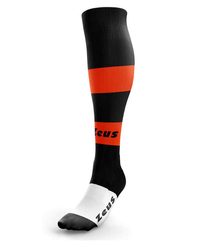 Calza Zeus Parma – Calza Sportiva Alta con Bande Colorate e Logo