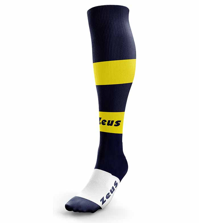Calza Zeus Parma – Calza Sportiva Alta con Bande Colorate e Logo