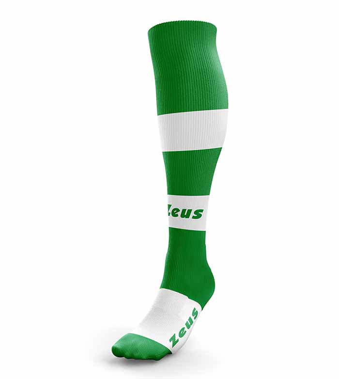 Calza Zeus Parma – Calza Sportiva Alta con Bande Colorate e Logo