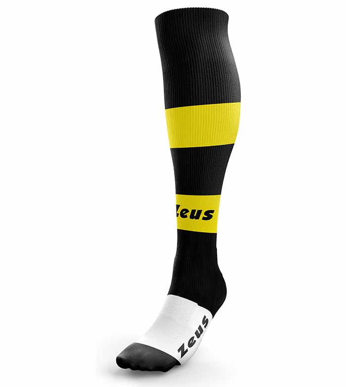 Calza Zeus Parma – Calza Sportiva Alta con Bande Colorate e Logo