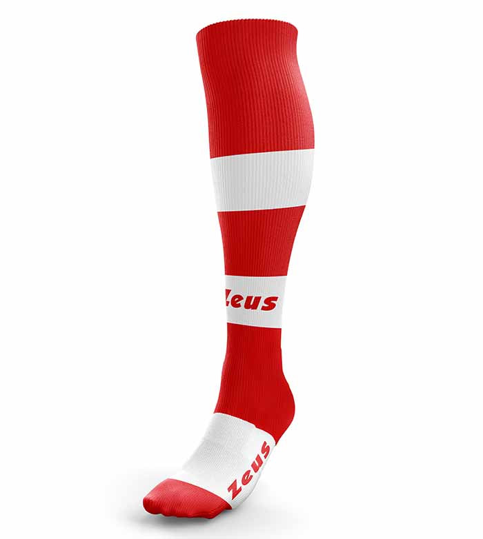 Calza Zeus Parma – Calza Sportiva Alta con Bande Colorate e Logo