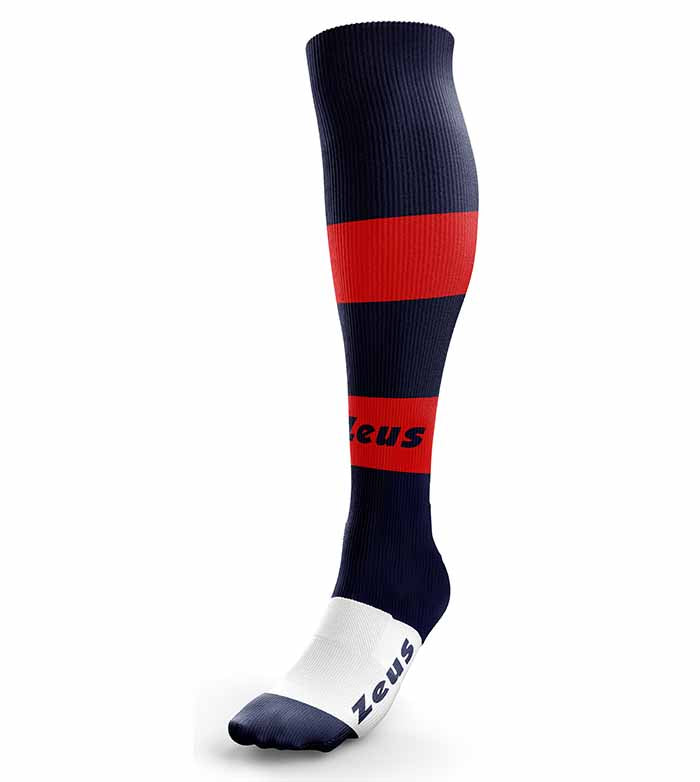 Calza Zeus Parma – Calza Sportiva Alta con Bande Colorate e Logo