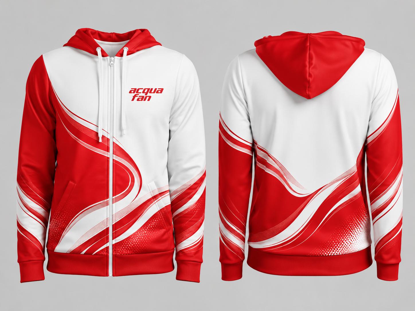 Felpa con Zip e Cappuccio Full Print – Sublimazione Totale | Personalizzata da 25 pz