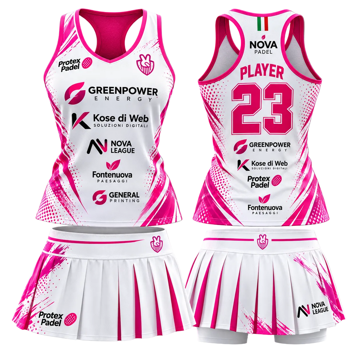 Completo padel donna sublimatico
