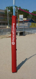 Coppia Protezioni Pali Pallavolo e Beach Volley - PVC con Imbottitura Poliuretano 3cm - Velcro e Fibbie - Tasca Sponsor - 200x50cm
