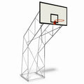 Impianto Basket a Traliccio Fisso - Acciaio Zincato a Caldo Ø40mm - Sbalzo 220cm - Tabellone 180x105cm