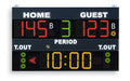 Tabellone Multisport Professionale – Tempo, Punteggio, Periodo, Bonus, Time-Out – 200x120x9cm, Visibilità 130m