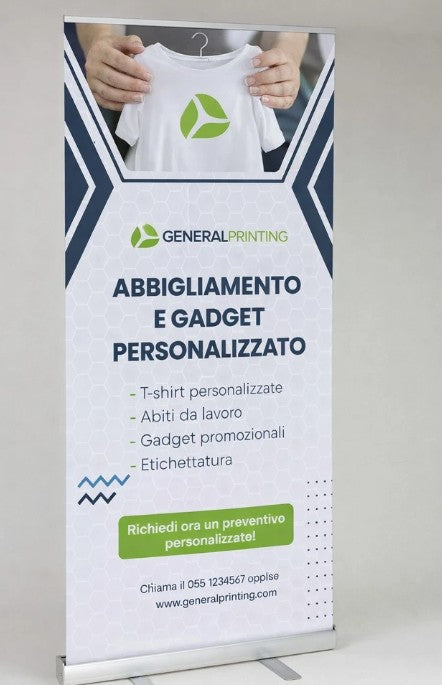 Roll Up Economy 85x200 cm – Stampa e Struttura Incluse