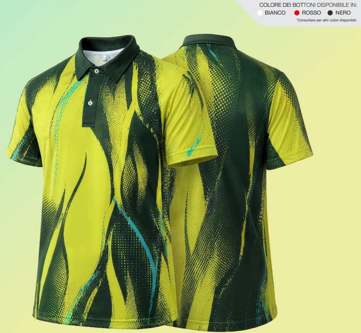 Sublimated Polo Shirt Recife – Short Sleeves, 2 Buttons | Min. 25 pcs
