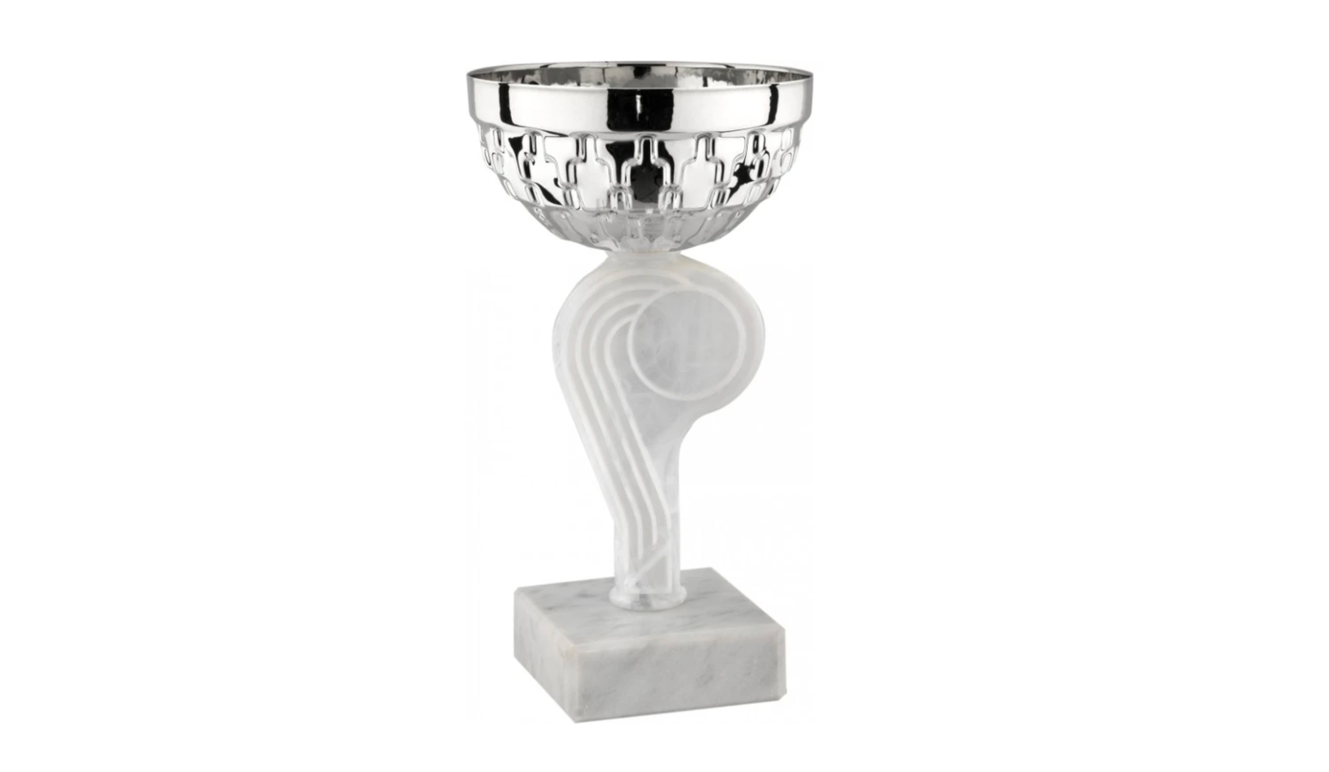 Coppa Premiazione Argento 15 cm – Tazza Metallo Base Marmo