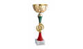 Coppa Multicolore Oro 33 cm – Tazza Metallo Base Marmo Bianco Carrara | Mod. 12.024G