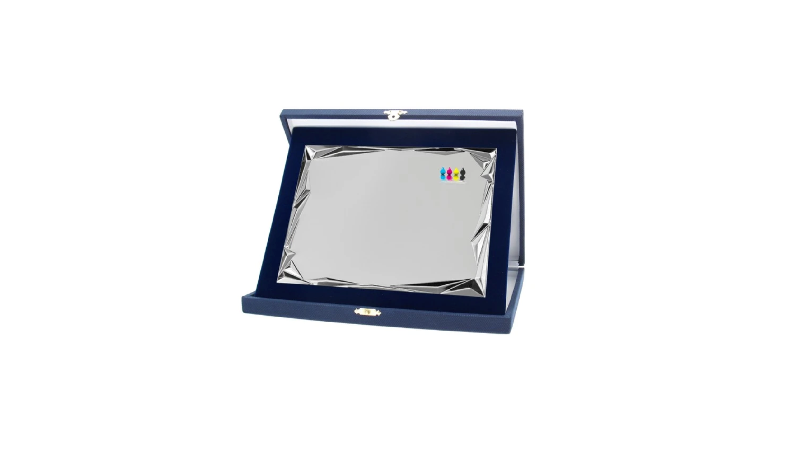Set Targa in Alluminio con Astuccio 23x19 cm