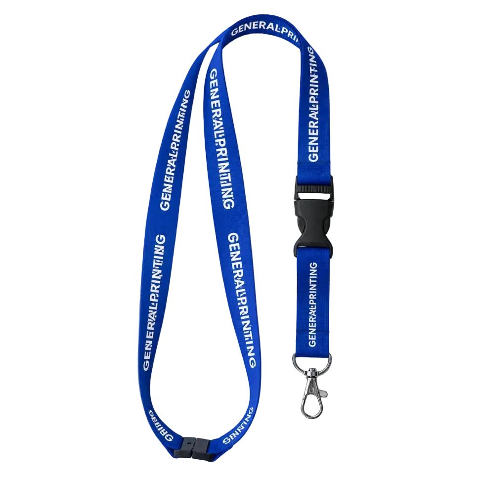 Lanyard in Poliestere con Moschettone, Fibbia Staccabile e Sgancio di Sicurezza | Stampa 1 Colore da 30 pz